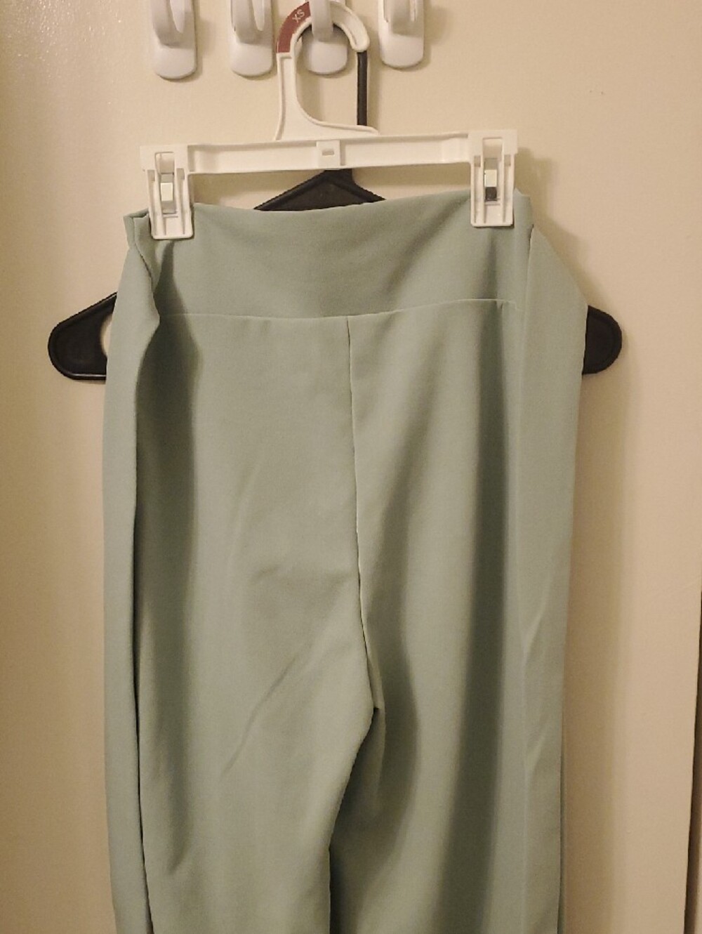 Windsor Sage Green High-Rise Wide Leg Pants with Self Tie - Picture 5 of 5